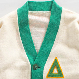 Sorority Delta Sigma T <b>Cardigan</b> Acrylic Knitted Women's Sweater Full Sleeve Greek Letter Delta Sigma Embroidery University Wear - Product Image 4