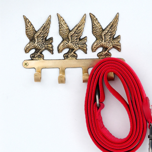 Wholesale Golden Brass Eagle <b>Wall</b> <b>Hook</b> 4 Pegs Animal Pattern Rust Resistant Brass Clothing Hanger <b>Wall</b> Mounted <b>Hooks</b> - Product Image 4