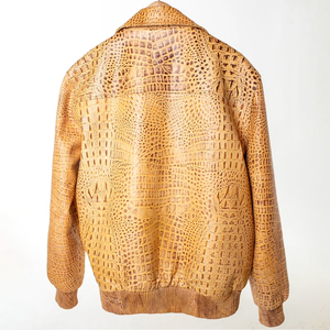 OEM Service Customized Color Leather Stand Front High Street Vintage Bomber <b>Jacket</b> <b>Men</b> Winter Waterproof Breathable Quick Dry - Product Image 2