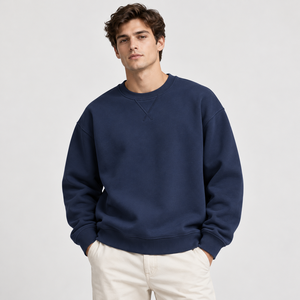 Sudadera para hombre ODM ligera de ajuste regular de forro polar para gimnasio, venta al por mayor, con puños acanalados, estilo retro, de fabricante, con cuello simulado - Product Image 6