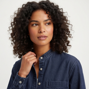 Chemises en jean décontractées d'été pour femmes de haute qualité, coupe courte, boutonnées, manches courtes, délavage vintage - Product Image 4