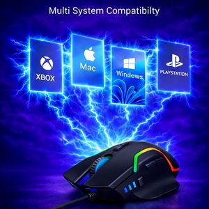 เมาส์เกมมิ่งไร้สาย GM320 RGB 2.4Ghz เซ็นเซอร์ PAW3395 ความละเอียด 12800 DPI ปุ่มตั้งค่าได้ 8 ปุ่ม พร้อม Rapid Fire สำหรับมือขวา - Product Image 2