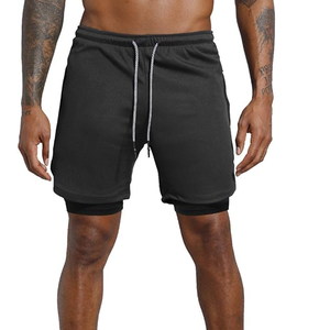 <b>Men</b> 2 In 1 Gym <b>Shorts</b> <b>Compression</b> Liner Running Workout <b>Shorts</b> Quick Dry Fitness <b>Shorts</b> With Phone Pocket OEM Bulk - Product Image 1