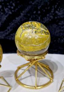 Fournisseur indien de boules de cristal de jaspe jaune et noir pour la décoration de la maison, le bureau et les cadeaux, au prix direct d'usine - Product Image 3