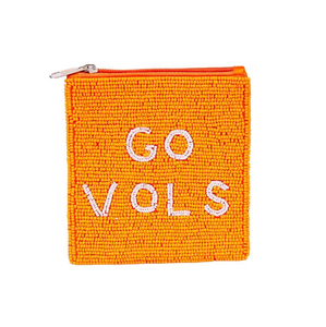 Monedero Artesanal Elegante Naranja con Cuentas y Cierre de Cremallera Duradero, Organizador Portátil para el Día del Partido, para Monedas Sueltas, en Oferta - Product Image 1