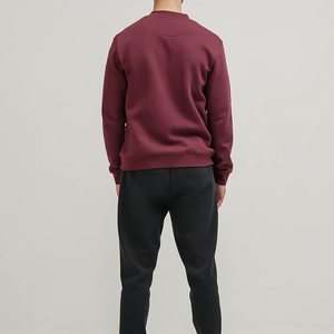 Men's Solid Color Fleece Bomber Jacket <b>Covered</b> <b>Button</b> Closure Square Collar Casual Autumn Wear Regular Fit Polyester Thin Long - Product Image 4