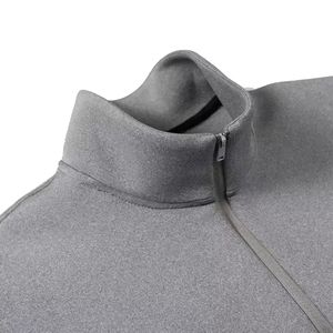 Sweat-shirt moderne à col montant pour homme avec fermeture éclair quart de tour, en coton épais de qualité supérieure, pull décontracté, streetwear d'hiver, services OEM - Product Image 5