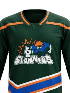Maillot de hockey sur glace vert foncé personnalisé par sublimation, haute qualité, respirant, vêtements de hockey sur glace personnalisés pour équipe, impression par sublimation intégrale - Product Image 4