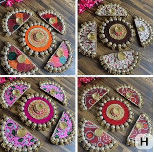 Juego de Rangoli de luz de té de Diwali festivo indio, portavelas para fiestas de boda, centro de mesa, decoración de Rangoli, favores de inauguración de la casa - Product Image 2