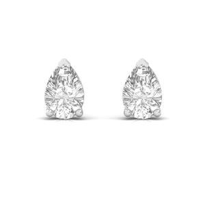 Gold 10K Gold Plated 0355ct Pear Cut Lab Grown Diamond <b>Infinity</b> Sparkle Solitaire <b>Earrings</b> Trendy Elegant Minimalist Jewelry - Product Image 2