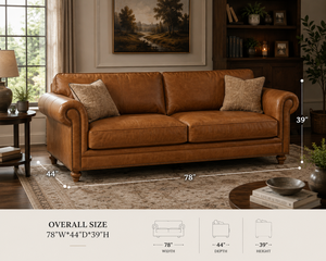 Sofá de Cuero Compacto Moderno de 2 Plazas Tapizado con Cojines de Espuma para Muebles de Sala de Estar e Interiores de Villas - Product Image 2