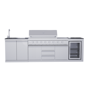 Griglia BBQ da Esterno a 8 Bruciatori in Acciaio Inox 304 per Alimenti, Accensione Elettronica con Ruote Universali, Grande per Uso Esterno - Product Image 5