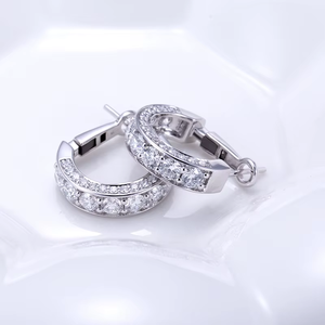 Classic Round Brilliant Cut Diamond <b>Earrings</b> 14K <b>Solid</b> Gold Women's Everyday Wear Jewelry - Product Image 4