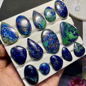 Cristaux de cabochon en azurite malachite pour la fabrication de bijoux, azurite malachite naturelle, prix de gros - Product Image 3