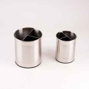 Modern Plastic Cutlery Holder 2 Compartment Utensil Organizer Kitchen Countertop Spoon Fork <b>Storage</b> Box Drain Design - Product Image 6