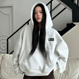 Vêtements d'hiver pour hommes, sweats à capuche, tissu épais en polyester/coton, tricoté, logo personnalisé, unisexe, surdimensionné, anti-rides - Product Image 3