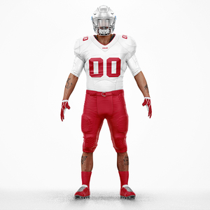 American Football Uniform OEM Custom Set Breathable Polyester Fabric Lightweight Quick Dry Durable Silk <b>Screen</b> Printing - Product Image 6