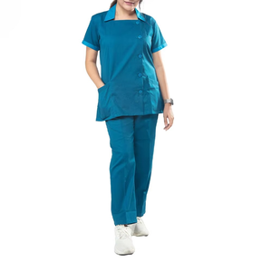 Uniforme de travail unisexe en spandex durable, anti-humidité, design haut de gamme pour médecins, dentistes, cliniques vétérinaires, manches courtes - Product Image 1