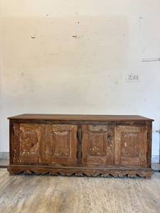Modern Foldable Reclaimed Mango Wood Sideboard Cabinet Handmade Wooden Media Console <b>TV</b> <b>Stand</b> by Paradise Handicrafts - Product Image 1