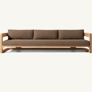 Hot sale three-seater <b>sofa</b> made of teak <b>wood</b> <b>frame</b>, modern design, good and durable, suitable for outdoor and indoor use - Product Image 1