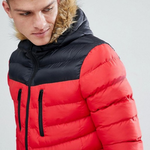 Chaqueta de Invierno Acolchada Roja para Hombre OEM ODM con Logotipo Personalizado |   Chaqueta Acolchada Premium, Cálida, Resistente y Cortavientos - Product Image 5