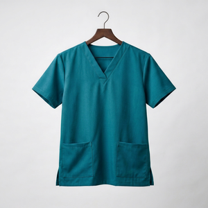 Unisex V-Neck Scrub Top With <b>Pockets</b> Hospital Uniform Scrub Tops - Product Image 3