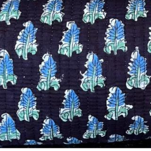 Juego de 3 Bolsas Organizadoras de Viaje de Algodón Premium, Acolchadas, con Estampado Floral Azul de Jaipur, Impermeables, para Maquillaje y Artículos de Aseo - Product Image 4