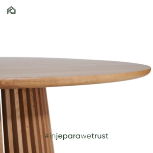 Contemporary Mahogany Wood Restaurant Dining <b>Table</b> Premium Cafe Hotel Villa Furniture OEM Jepara Indonesia - Kala - Product Image 4