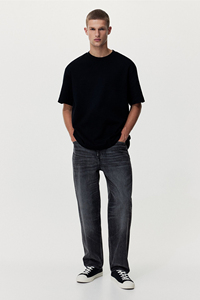 Jeans de mezclilla para hombre de cintura alta y pierna recta, lavado a la piedra, de algodón, informales, para otoño, corte regular, tela de peso medio, alta demanda 2026 - Product Image 1