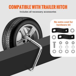 Supporto a U Zincato per Montaggio Laterale, Capacità 160 Libbre, per Ruote a 4-5 Fori, Portaruota di Scorta, Staffa per Carico - Product Image 5