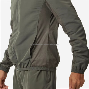 Chándal personalizado Unisex OEM de nailon, chándal de poliéster, chándales de retazos con cremallera, chaqueta y pantalones de nailon, conjuntos de gimnasio para correr - Product Image 6