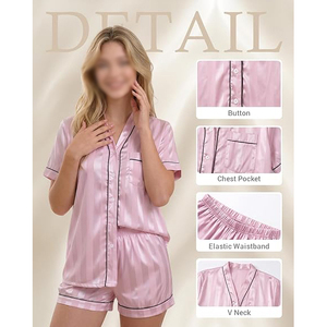 <b>Short</b> Sleeve Kimono Style Tie Belt Open Front Cardigan Women Night Suit <b>Shorts</b> Set Soft <b>Polyester</b> Viscose - Product Image 5