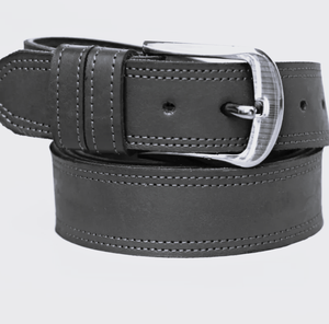 Ceinture en cuir pleine fleur de vache véritable, confortable et décontractée, avec boucle en alliage classique, logo personnalisé, style vintage, personnalisable, fabriquée au Pakistan - Product Image 1