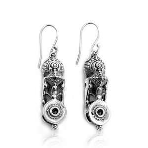 Pendientes Colgantes Tribales Oxidados de Plata de Ley 925 para Mujer Silver Mountain, Joyería Étnica Vintage Hecha a Mano, Regalo - Product Image 3