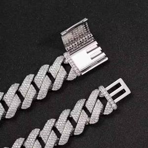 Pulsera de tenis de lujo con diamantes de moissanita estilo hip hop, suministro directo de fábrica, pulsera brillante con incrustaciones para hombres y mujeres, adecuada para ambos. - Product Image 5