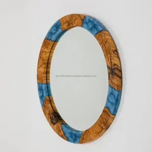 Modern High-polished Resin <b>Frame</b> Lightweight Oval Wall Mirror Wedding Decorative Home Accessory for Bathrooms Bedrooms - Product Image 4