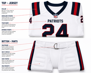Uniforme de Fútbol Americano Transpirable de Última Moda, Servicio OEM, Ropa de Equipo, Diseño Personalizado, 100% Poliéster - Product Image 6
