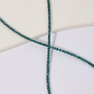 Collar de Diamantes Naturales Azul Oscuro de 25 Quilates, Corte Redondo, Auténtico, con Gemas Azul Medianoche Brillantes - Product Image 1