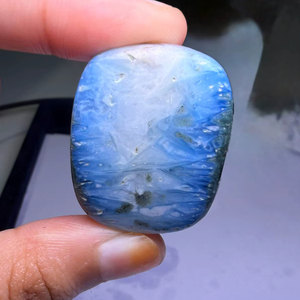 Piedra de Hielo Glaciar Natural Premium al por Mayor, Gema de Cristal Blanco Azulado, Cabujón de Formas Mixtas, Hilo de Piedras para Fabricación de Joyería de Alta Calidad - Product Image 1