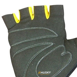 Gants de musculation et de cyclisme HUSKY SPORTSWEAR personnalisés unisexes à demi-doigts, antichoc, respirants, rembourrés en microfibre - Product Image 4