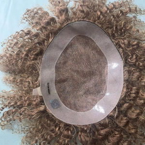 วิกผมคนอินเดียแบบม้วนผมสำหรับผู้ชายผมปลอมแบบโมโน - Product Image 2