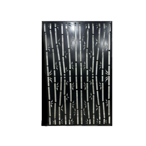 Panel Decorativo de Metal con Diseño de Bosque de Bambú, Panel de Acero Cortado con Láser, Pantalla de Privacidad para Jardín Exterior, Diseño Moderno - Product Image 3