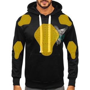 Pulls à capuche de moto noirs pour hommes Doublure en aramide Sweats à capuche de protection pour moto avec nouveau niveau 2 Coussinets personnalisés Nom de l'équipe - Product Image 3