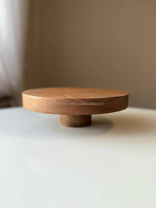 แท่นวางเค้กทำด้วยมือทำจากไม้พร้อมพื้นผิวแบบชนบทเหมาะสำหรับงานแต่งงานวันเกิดการแสดงเบเกอรี่การตกแต่งห้องครัวและโต๊ะของหวาน - Product Image 4