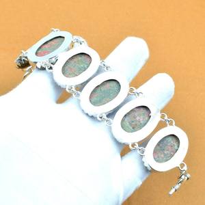 Unakite Gemstone Sterling <b>Silver</b> <b>Bracelet</b> Handmade Bohemian Jewelry Natural Stone Women <b>Bracelet</b> Wholesale - Product Image 2