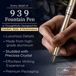 Stylo plume raffiné avec flux d'encre lisse et sans effort idéal pour les campagnes promotionnelles cadeaux clients et haut de gamme - Product Image 2