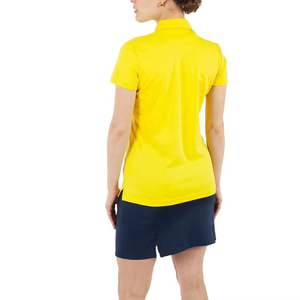 Polo pour femme à manches courtes en coton respirant, coupe ajustée, haut décontracté d'été, léger, confortable, doux, col classique, idéal - Product Image 4