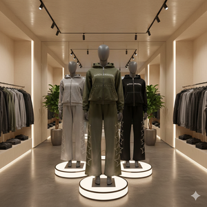 Ensemble sweat à capuche zippé intégral et pantalon de survêtement Ranzia personnalisé grande taille, éco-responsable, avec strass et broderie effet vieilli - Product Image 6