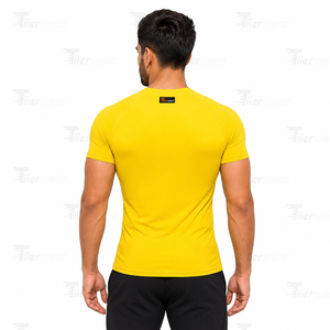 <b>Mens</b> Premium Short Sleeve <b>Compression</b> Shirts Cycling Fitness Stretch Performance Jersey Crew Neck Athletic Training <b>Top</b> - Product Image 4