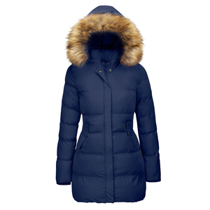 Abrigo Largo Acolchado Personalizado al por Mayor para Mujer, de Poliéster Tejido Grueso con Capucha y Bolsillos con Cremallera, Ideal para Viajes, OEM - Product Image 5